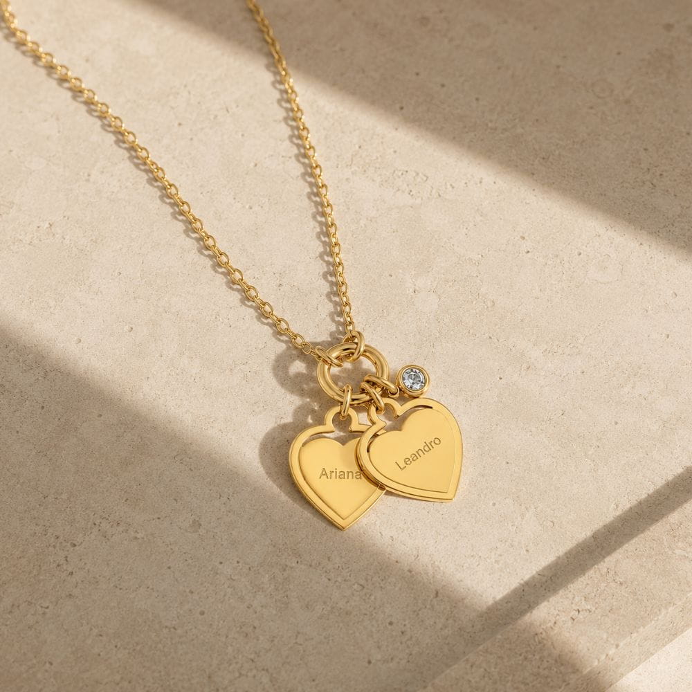 Collar con Corazones Personalizados
