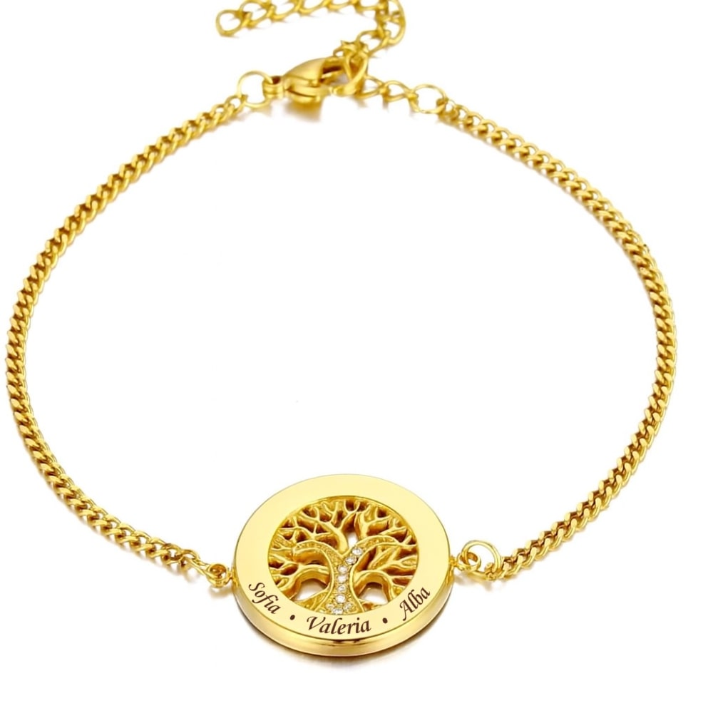 Pulsera Árbol de la Vida con circonitas