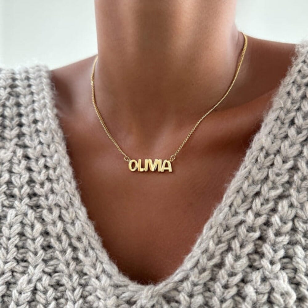 Bubble Namenskette Necklaces Loanya