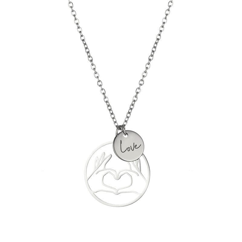 Halskette "Lieblingsmensch" mit Gravur Necklaces Loanya Silber 40 cm