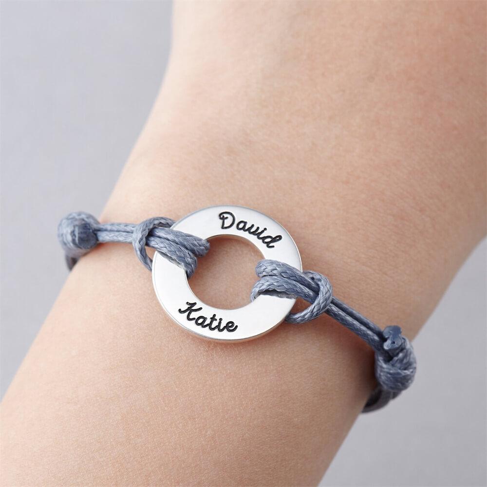 LOANYA Armband mit personalisiertem Ewigkeitsring Loanya Silber Blau
