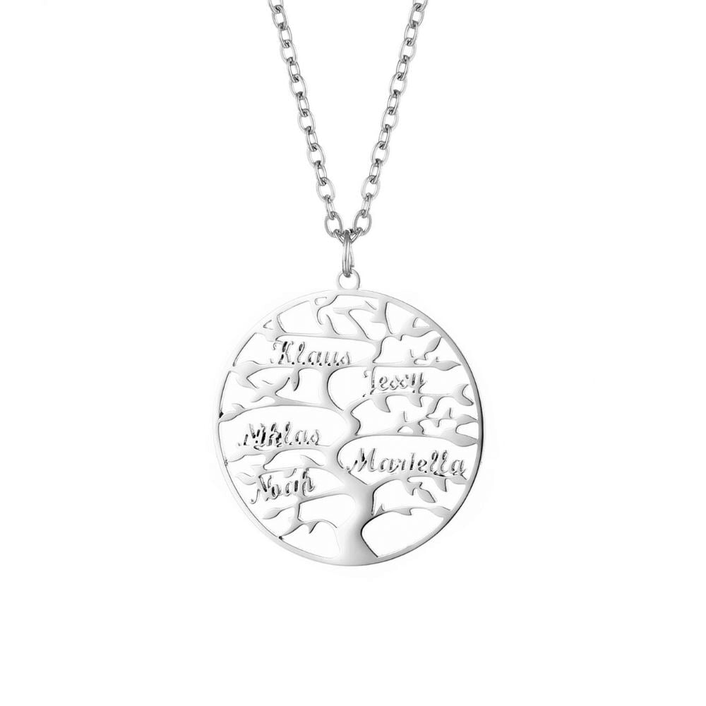 LOANYA Lebensbaum Kette mit Gravur Loanya