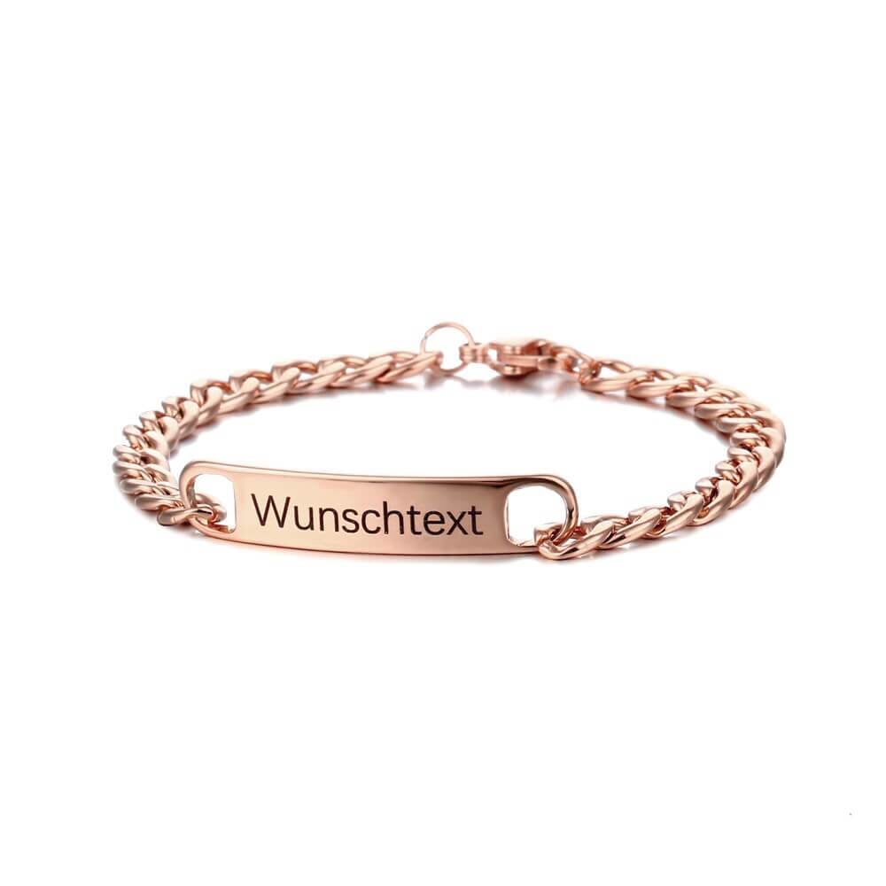 LOANYA Pärchen-Armband mit individuellem Schriftzug Bracelets Loanya Roségold Mann