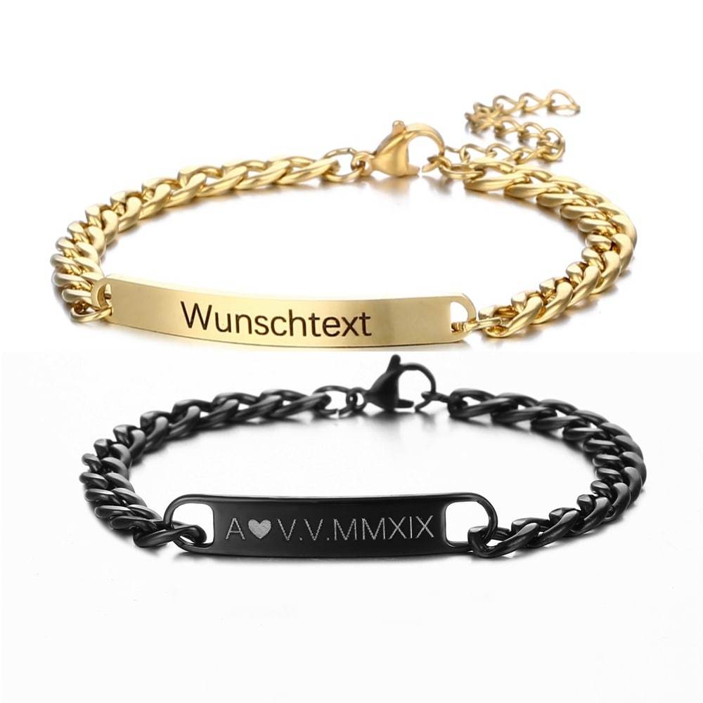 LOANYA Pärchen-Armband Set Bracelets Loanya Schwarz Gold