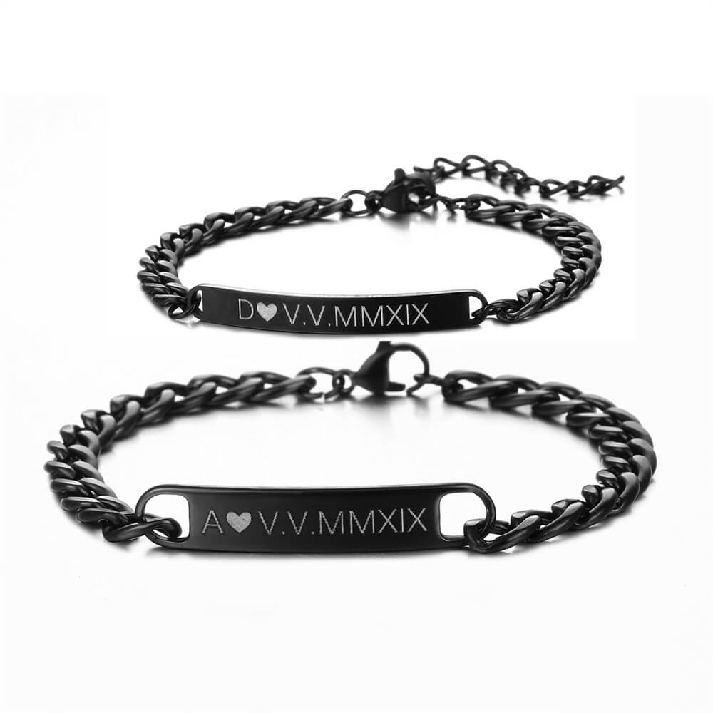 LOANYA Pärchen-Armband Set Bracelets Loanya Schwarz Schwarz