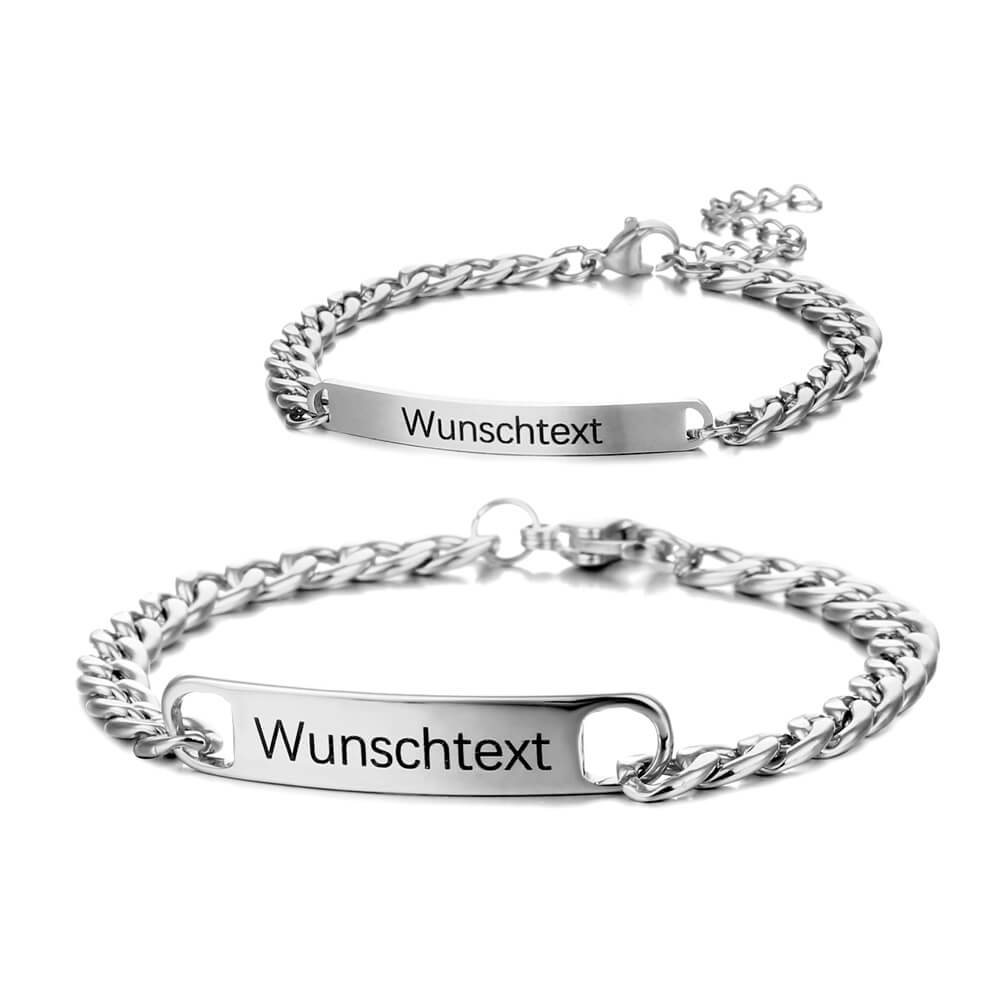 LOANYA Pärchen-Armband Set Bracelets Loanya Silber Silber