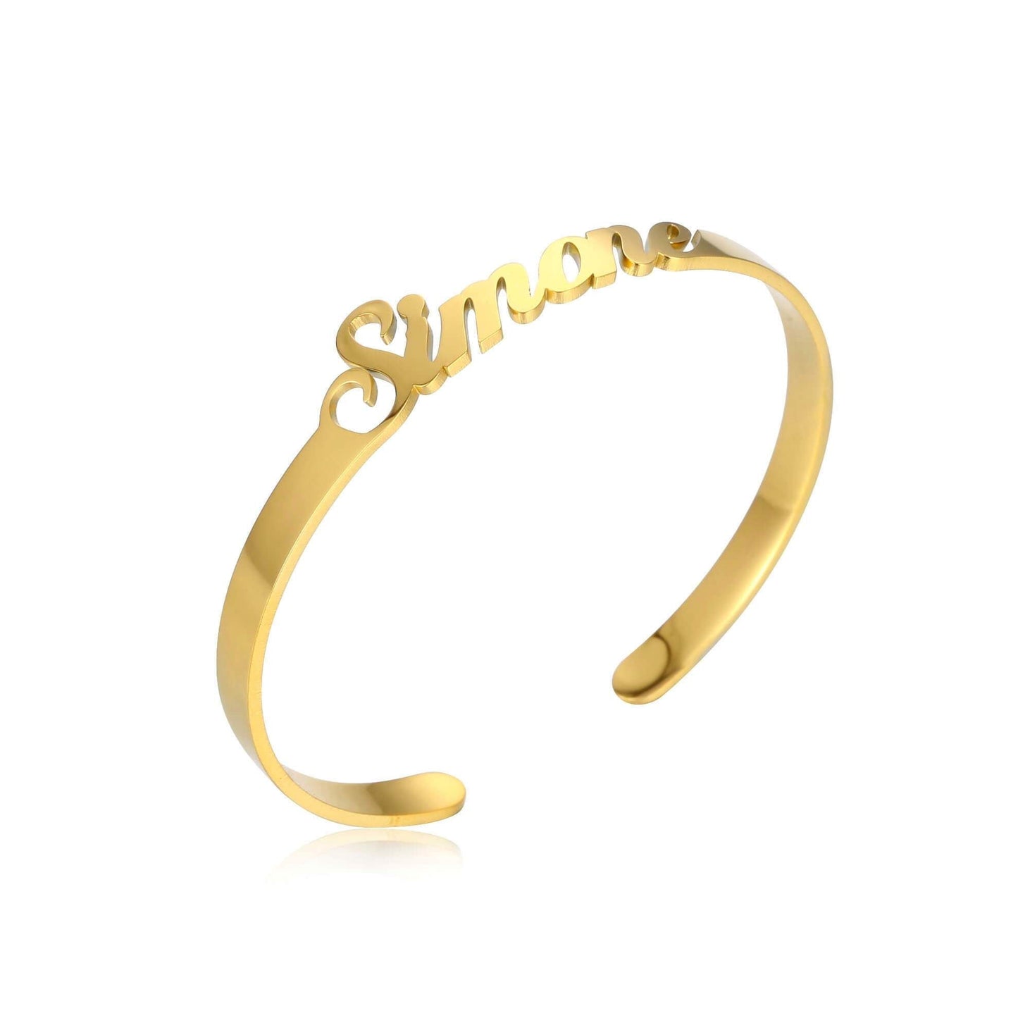 LOANYA personalisierter Namensarmreif Loanya Gold