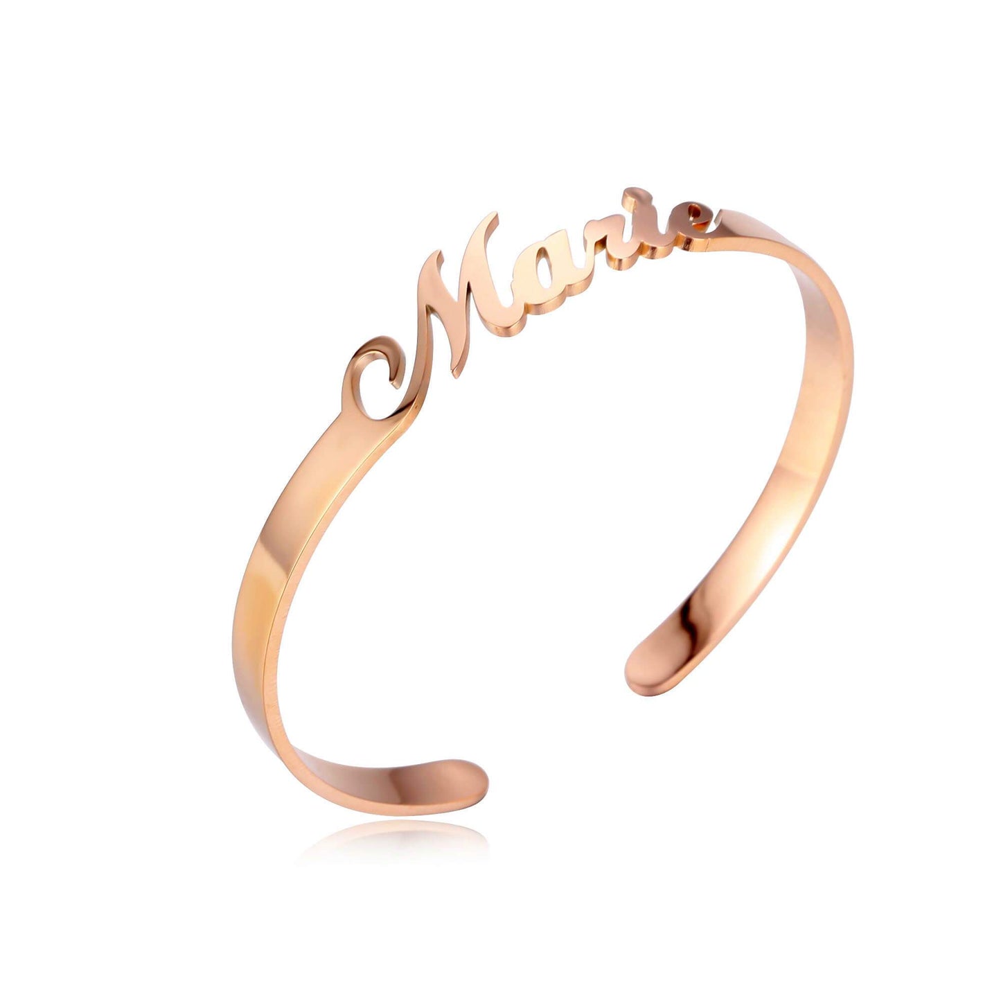 LOANYA personalisierter Namensarmreif Loanya Roségold