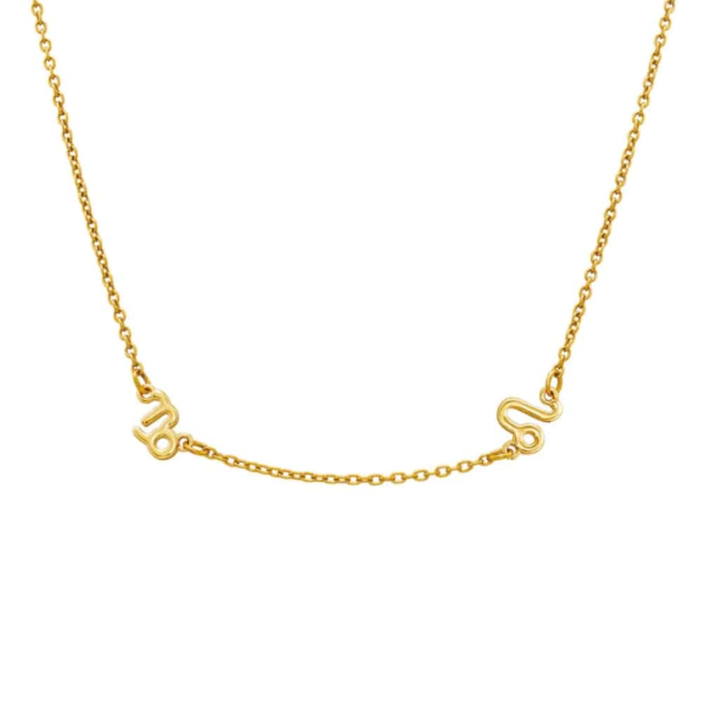 LOANYA zwei Sternzeichen Halskette Necklaces Loanya Gold Halskette (40 - 45 cm)