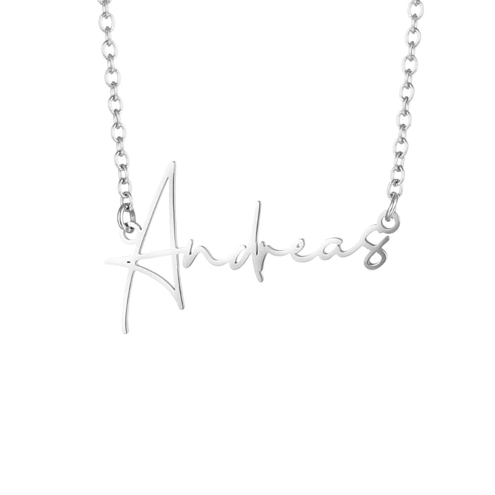 Namenskette im Signaturstil Necklaces Loanya Silber 40 cm