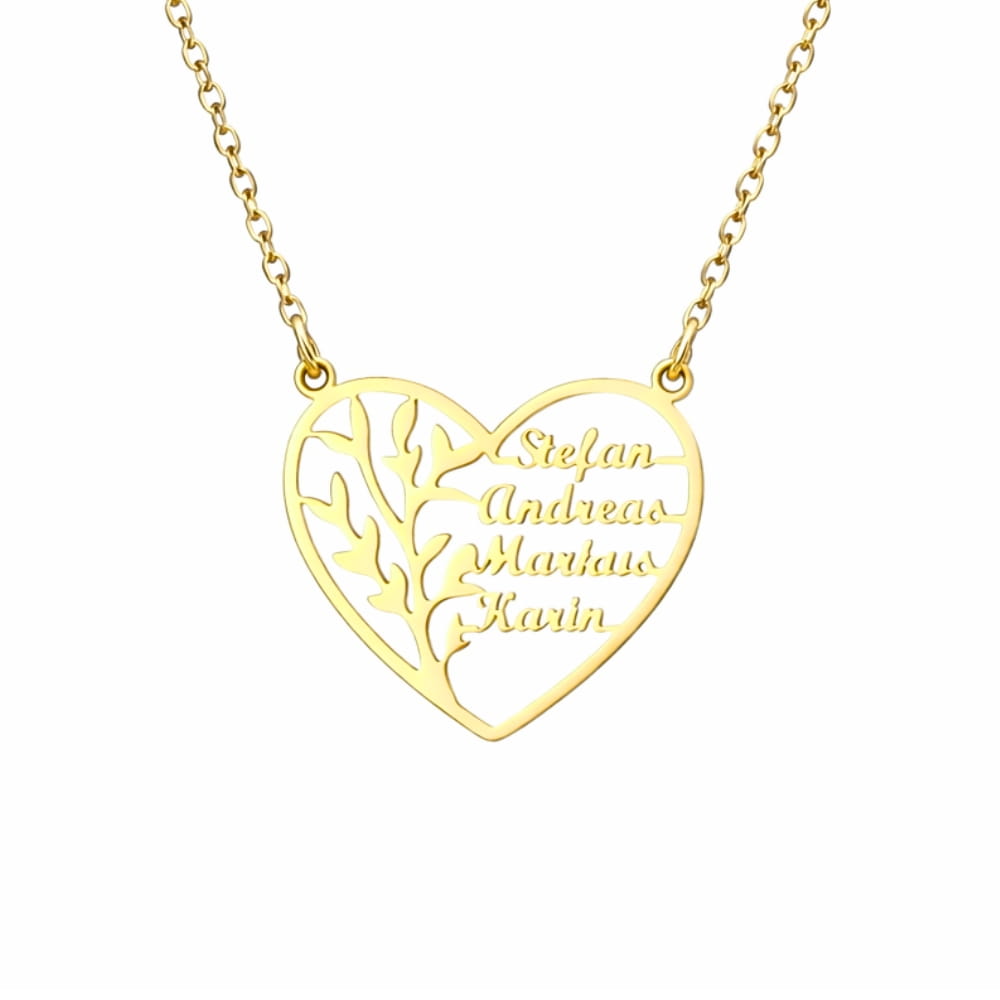 Collar Árbol de la Vida Corazón Familiar