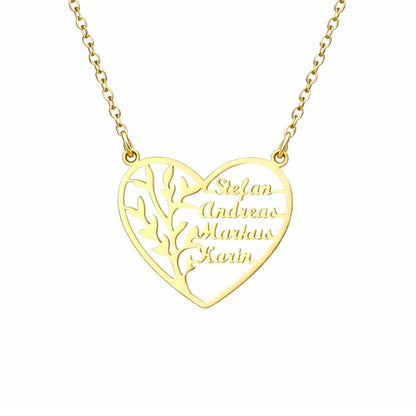 Collar Árbol de la Vida Corazón Familiar