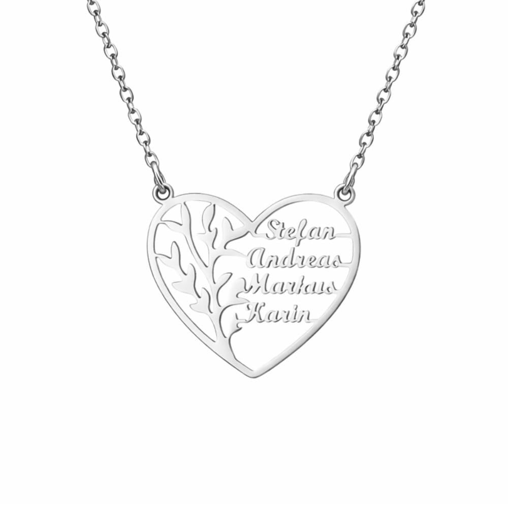 Collar Árbol de la Vida Corazón Familiar