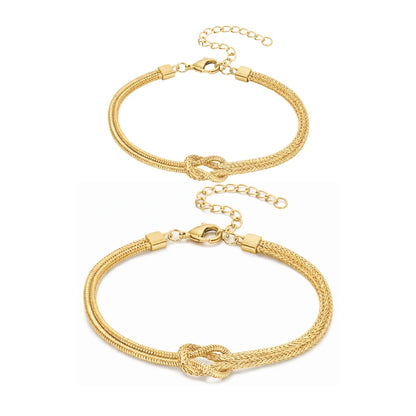 Pulseras de Pareja Nudo de la Eternidad (Set de 2)