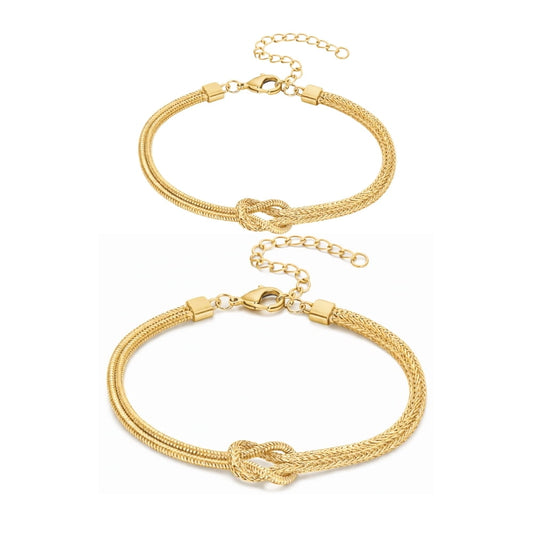 Pulseras de Pareja Nudo de la Eternidad (Set de 2)