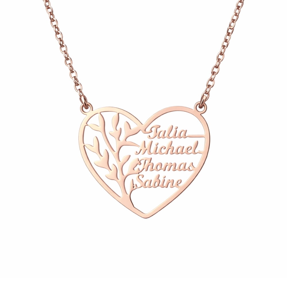 Collar Árbol de la Vida Corazón Familiar