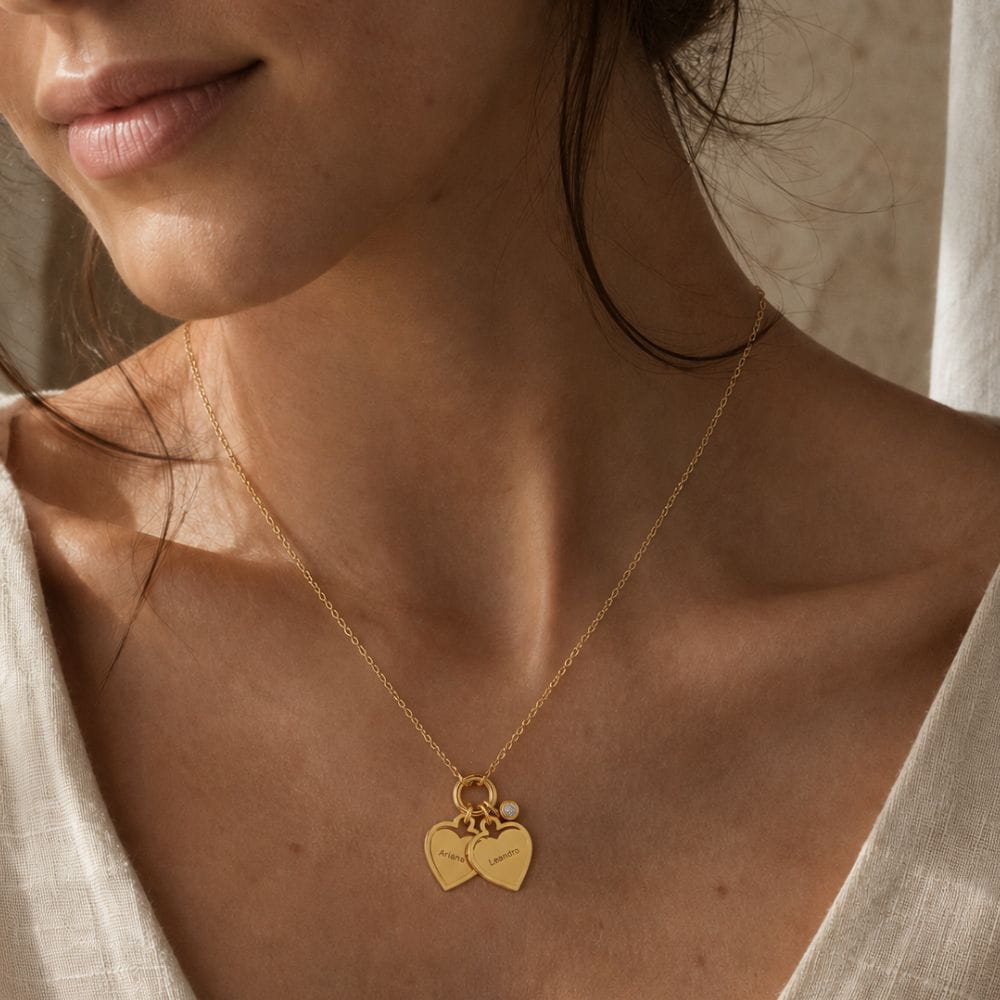Collar con Corazones Personalizados