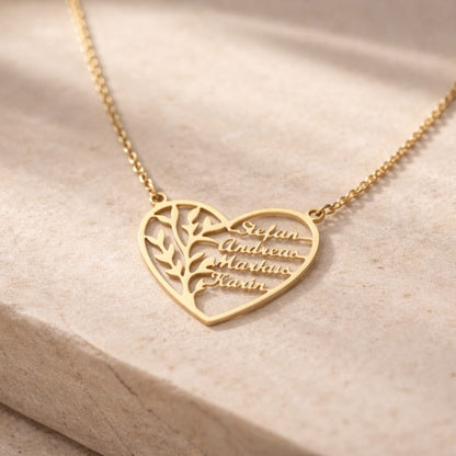 Collar Árbol de la Vida Corazón Familiar