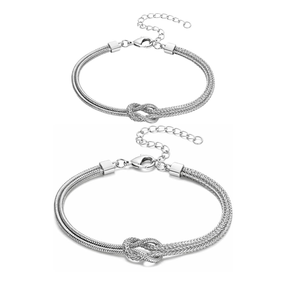 Pulseras de Pareja Nudo de la Eternidad (Set de 2)