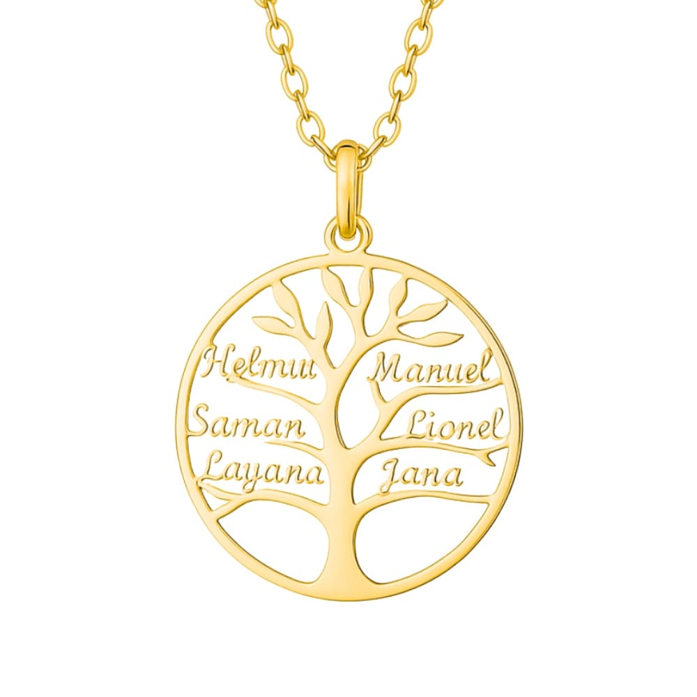 Collar del Árbol de la Vida con Grabado