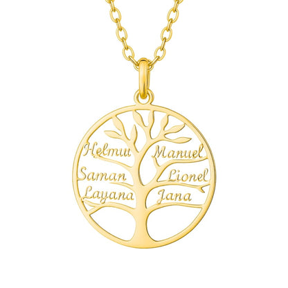 Collar del Árbol de la Vida con Grabado