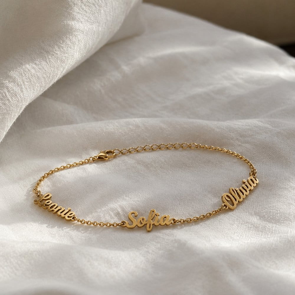 Pulsera personalizable con 3 nombres