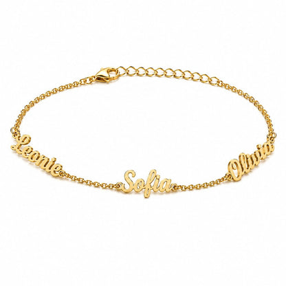 Pulsera personalizable con 3 nombres