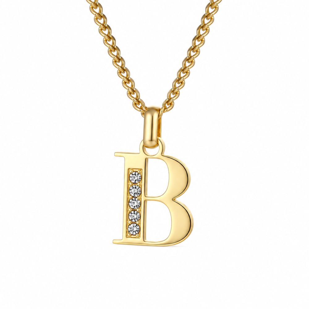 LOANYA Collar de letras con circonitas