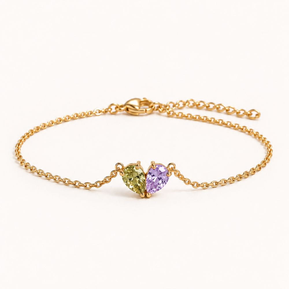 Pulsera Dúo con Piedras de Nacimiento