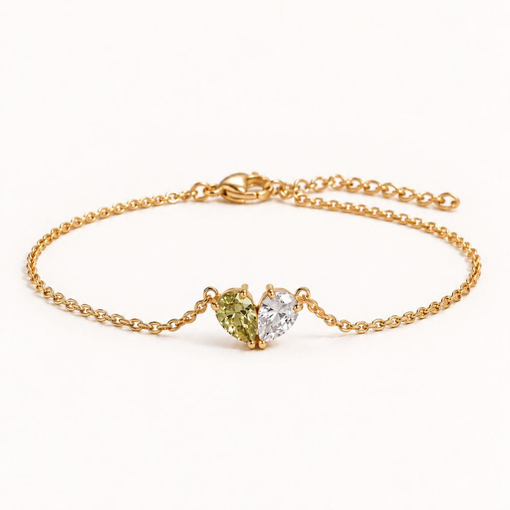 Pulsera Dúo con Piedras de Nacimiento