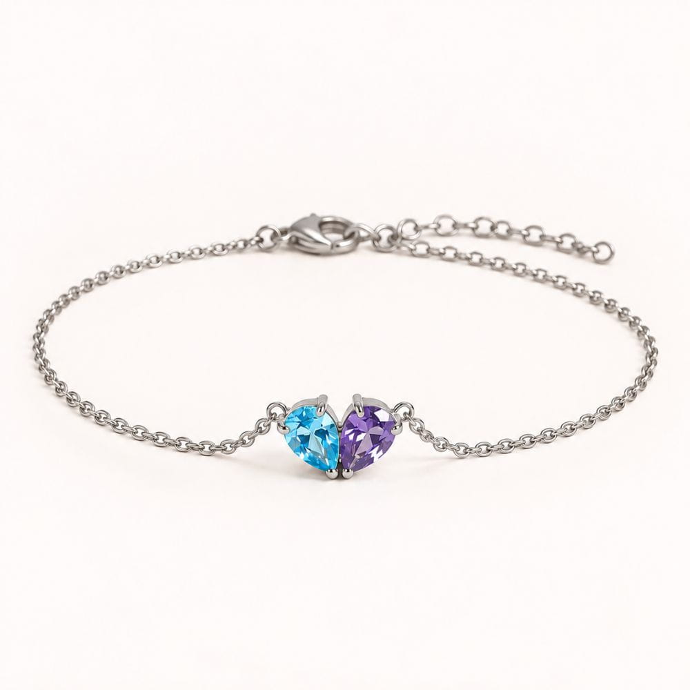 Pulsera Dúo con Piedras de Nacimiento