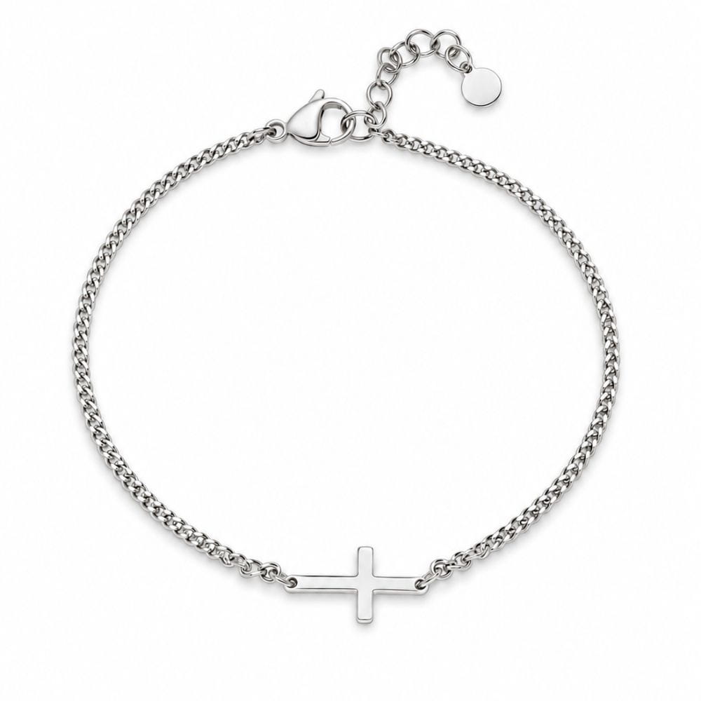 Pulsera con cruz | Oro de 18K