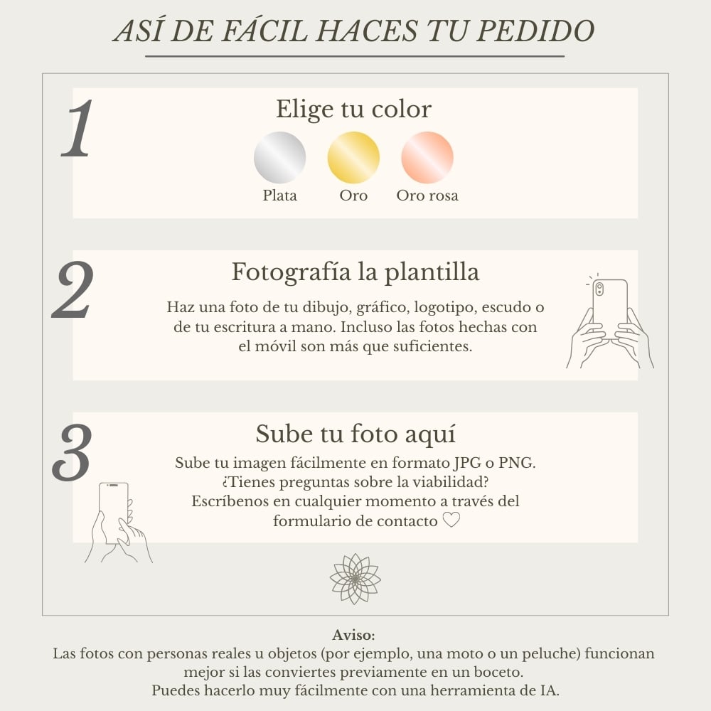 LOANYA Collar con nombre de su puño y letra