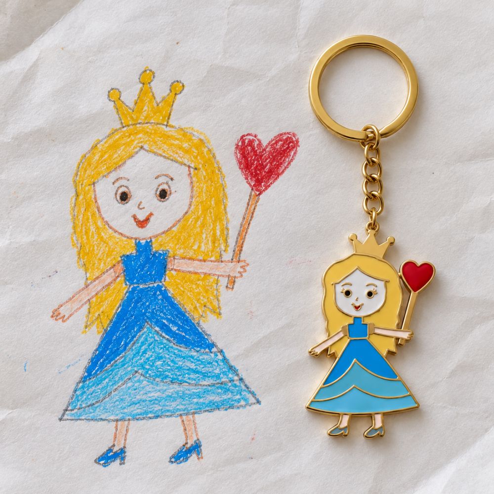 Llavero con dibujo infantil – A todo color
