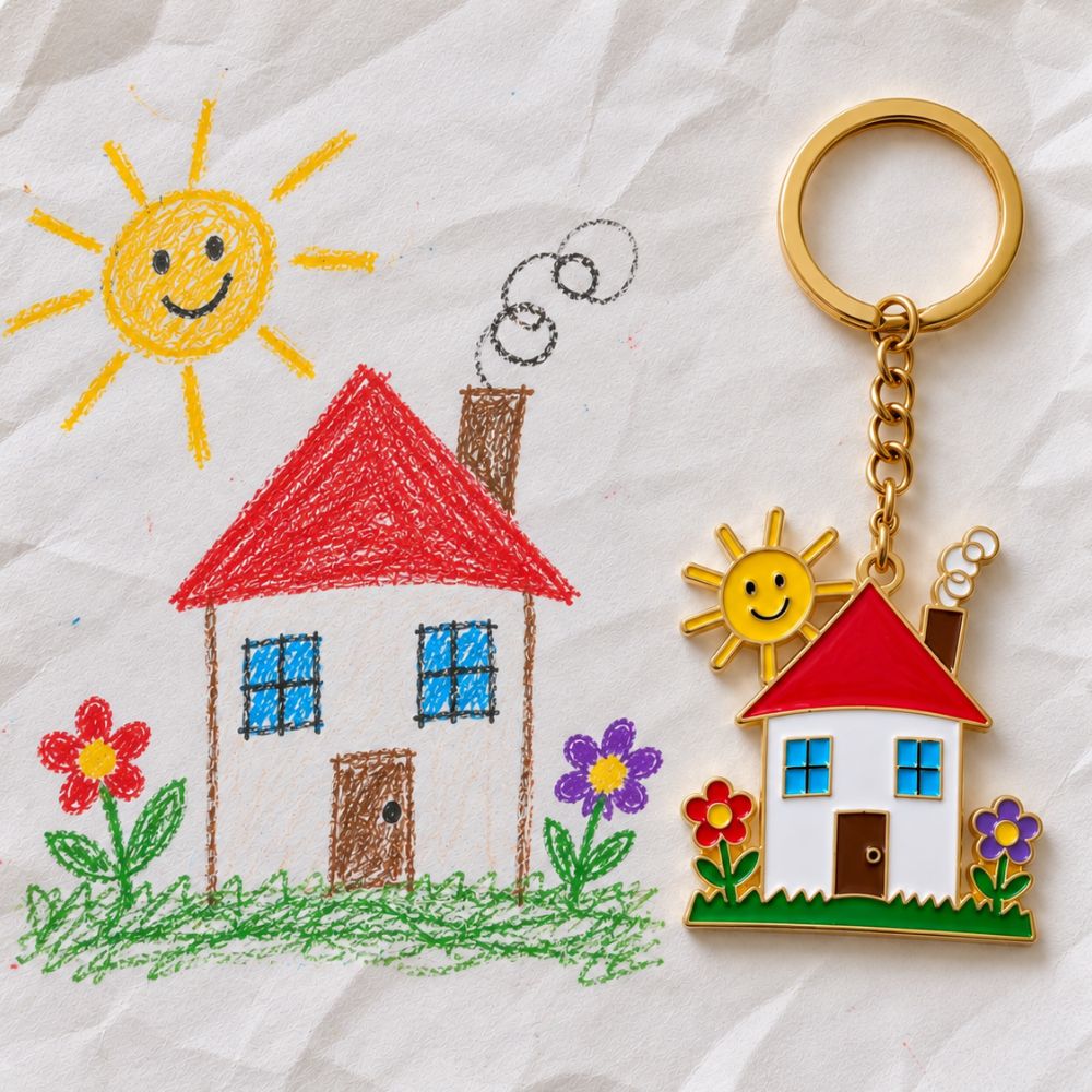 Llavero con dibujo infantil – A todo color