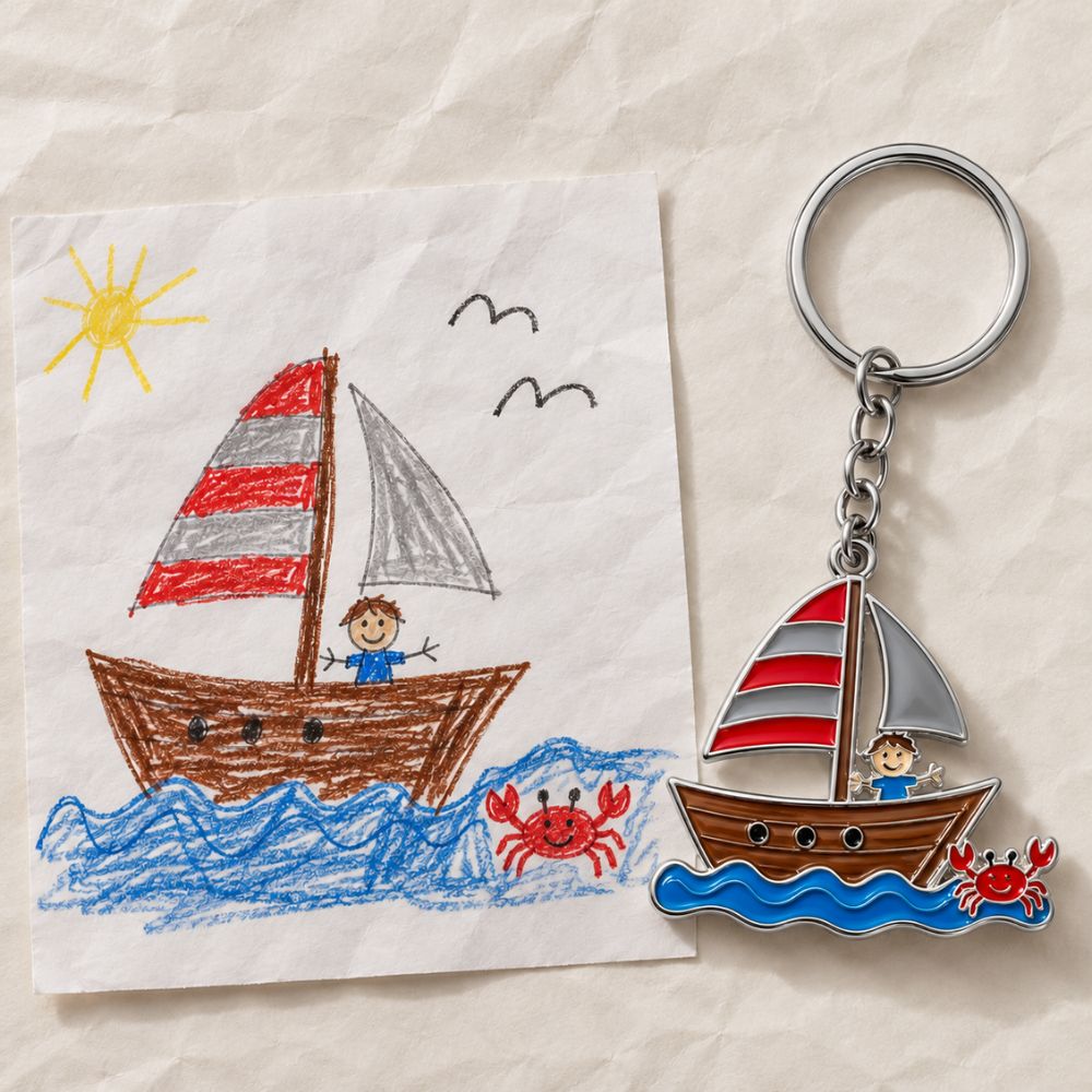 Llavero con dibujo infantil – A todo color