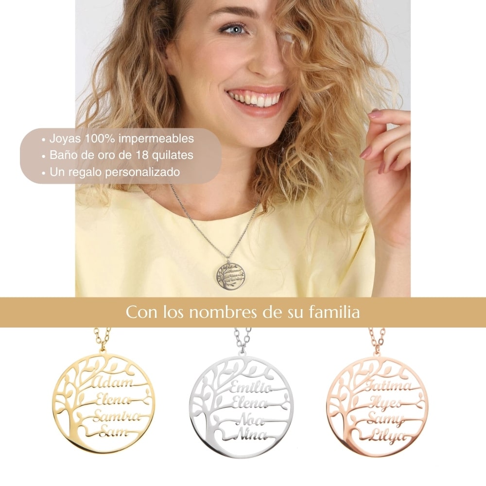 Collar Árbol de la Vida con Nombres Personalizados