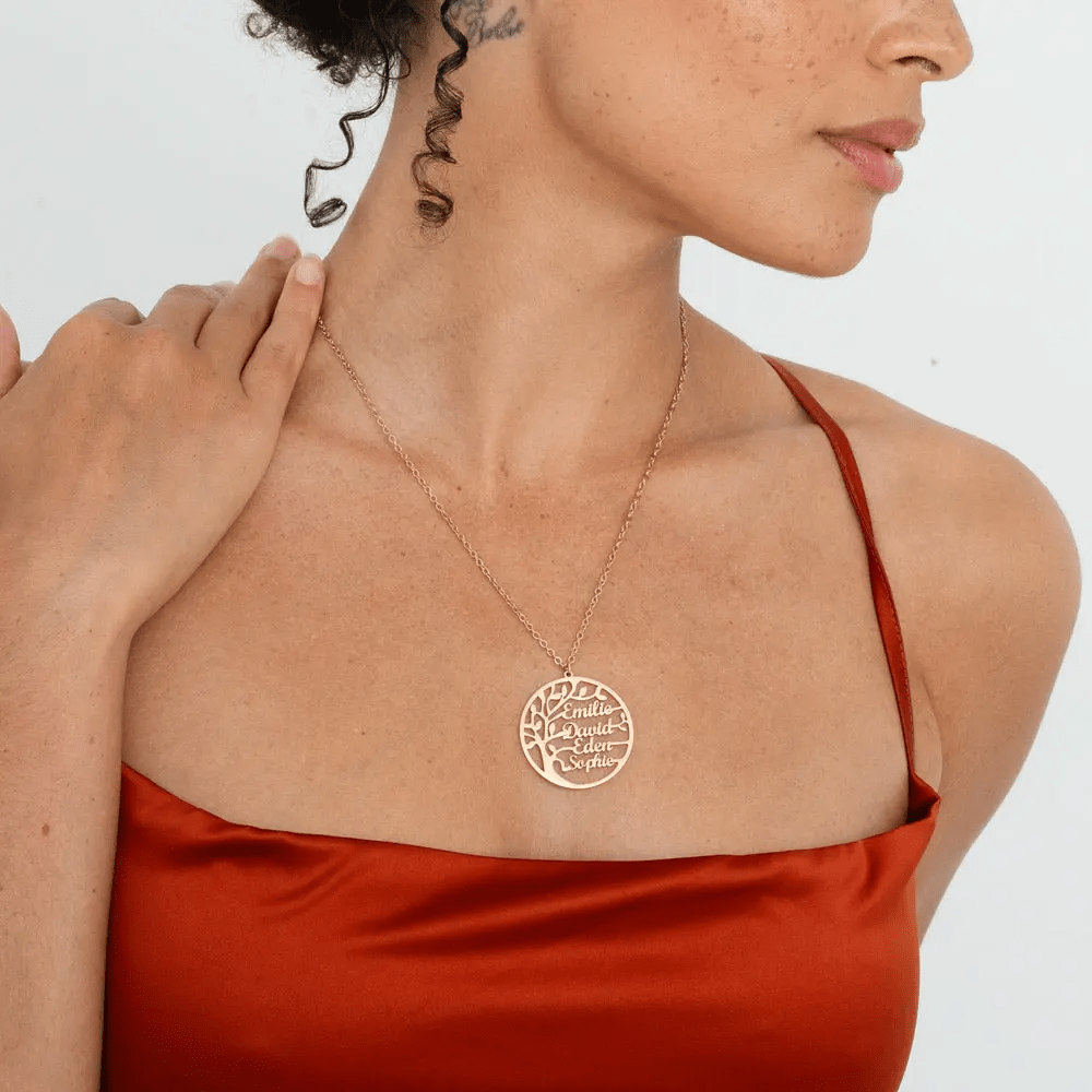 Collar Árbol de la Vida con Nombres Personalizados