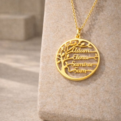 Collar Árbol de la Vida con Nombres Personalizados