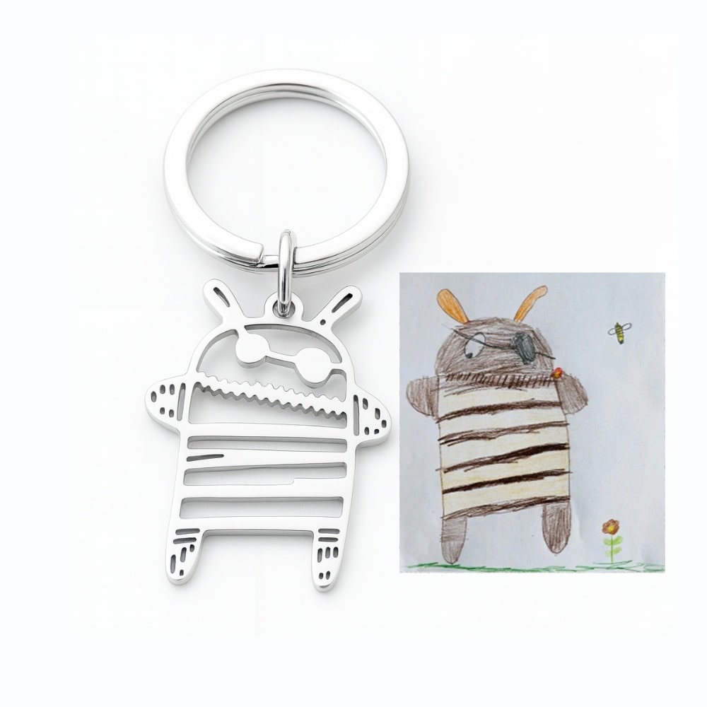 Dibujo infantil personal como Collar o Colgante en oro