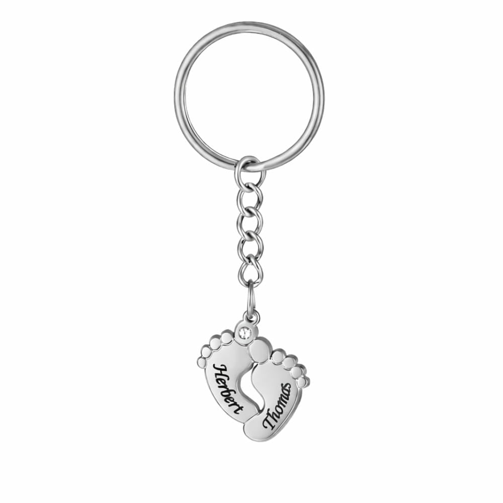 Collar Personalizado Pie de Bebé con Piedra Circonita