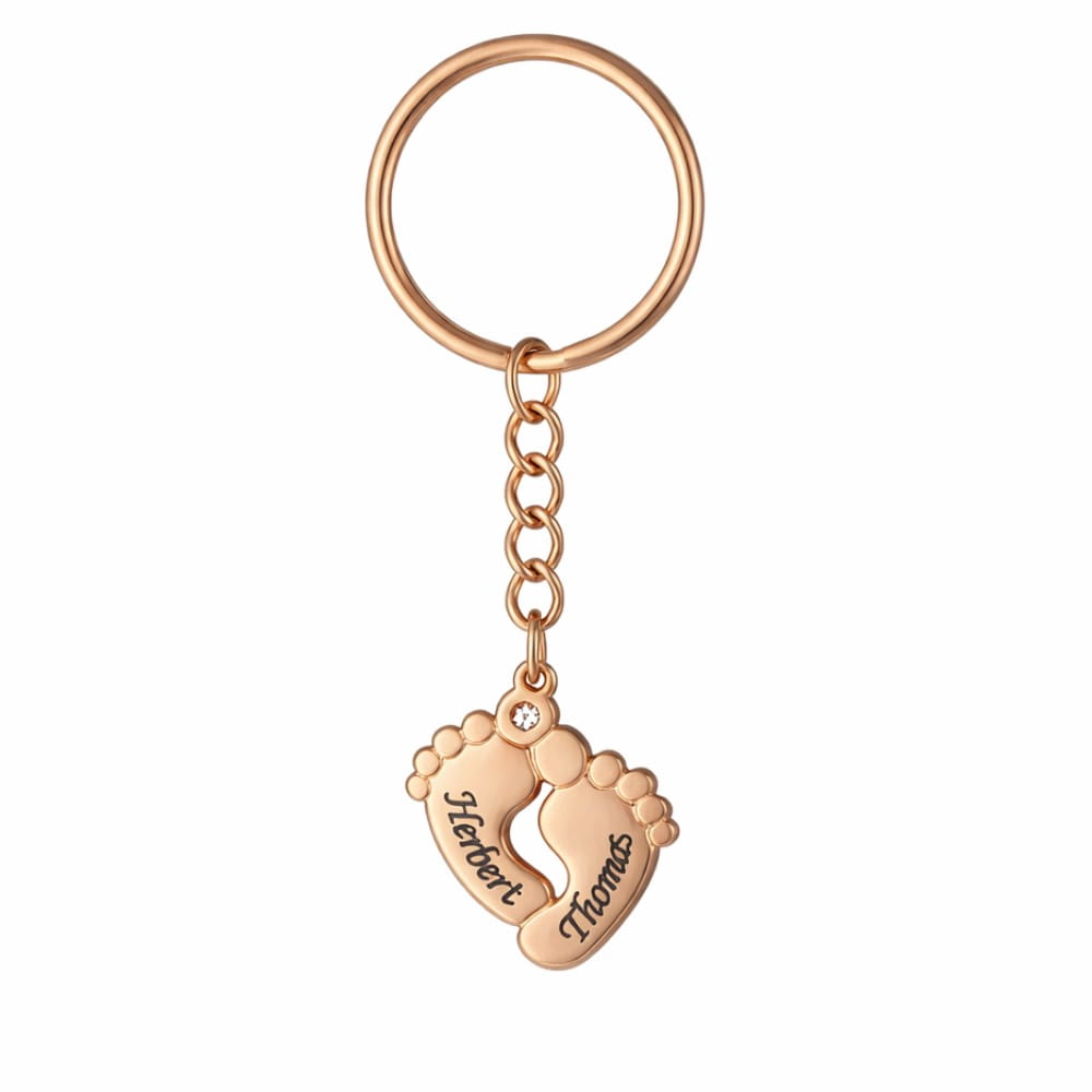 Collar Personalizado Pie de Bebé con Piedra Circonita