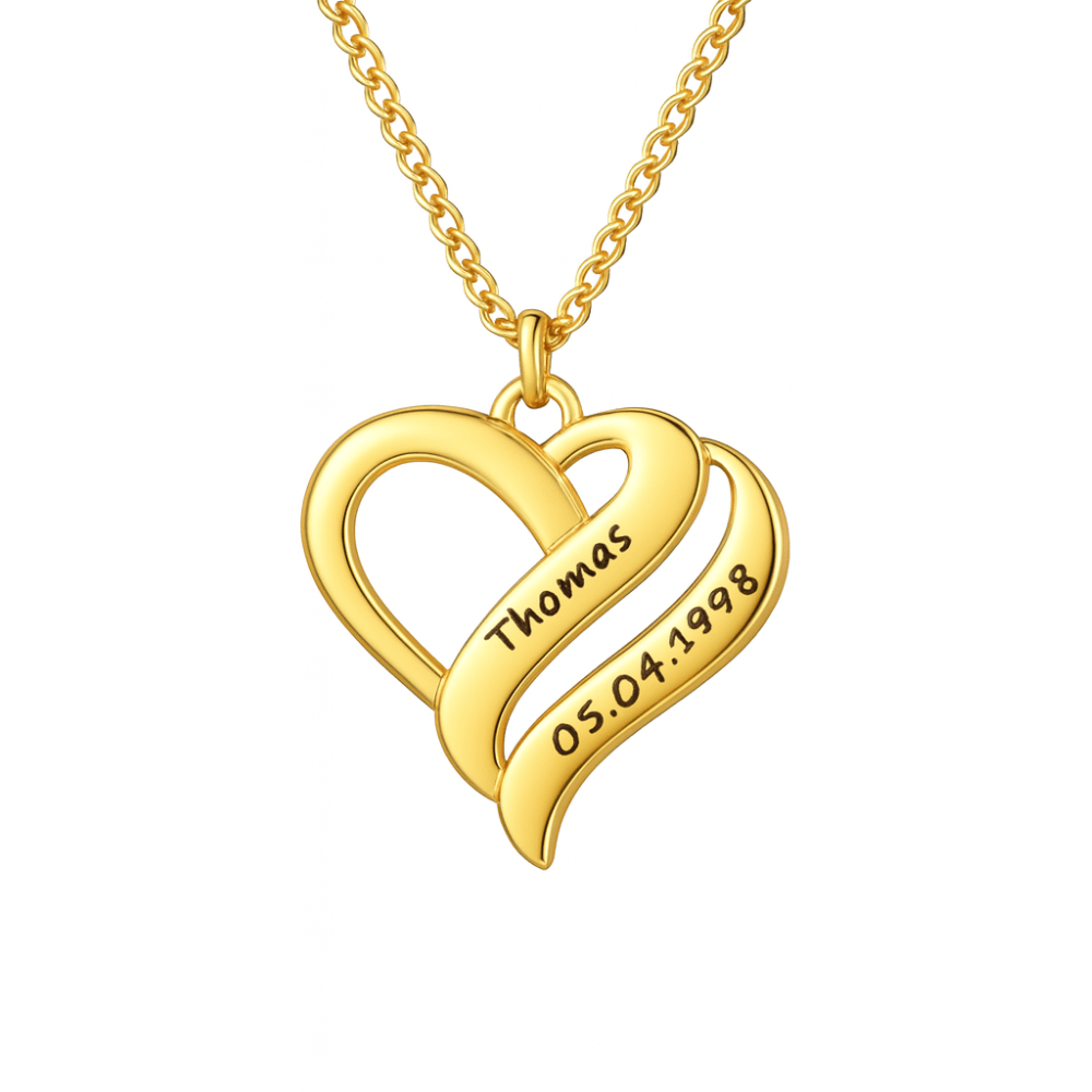 Collar de corazones unidos