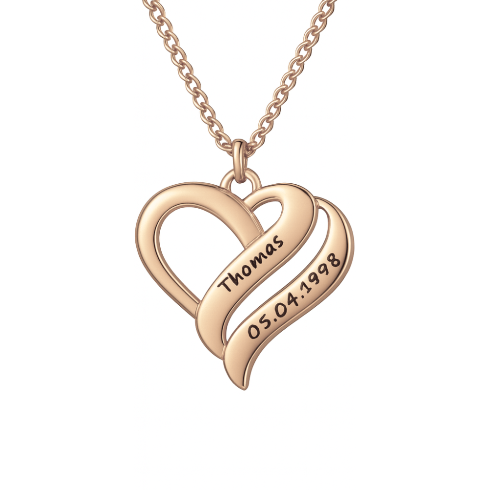 Collar de corazones unidos