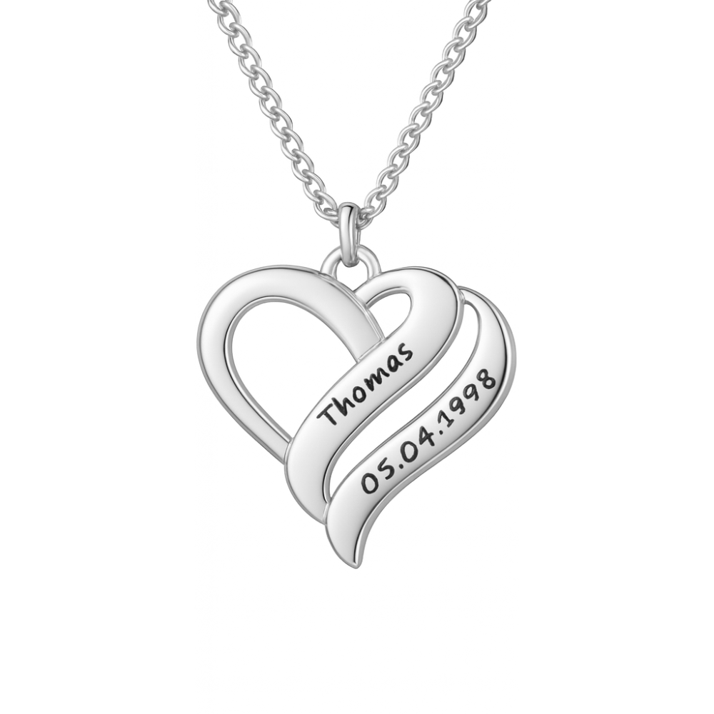 Collar de corazones unidos