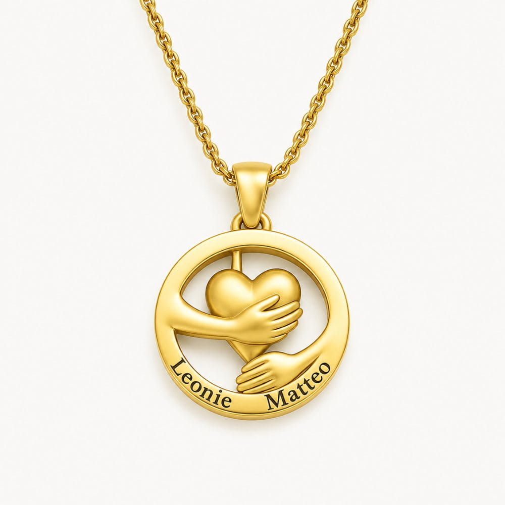 Corazón abrazador – Collar con nombre