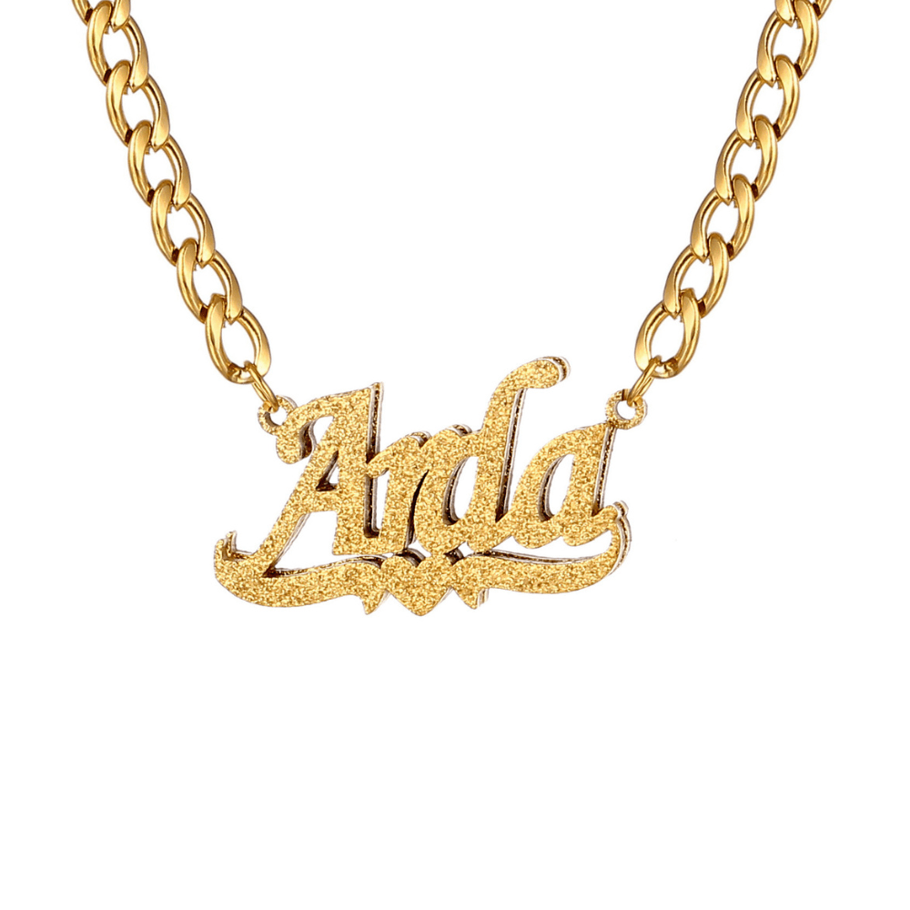 Collar Nombre Diamond Drip
