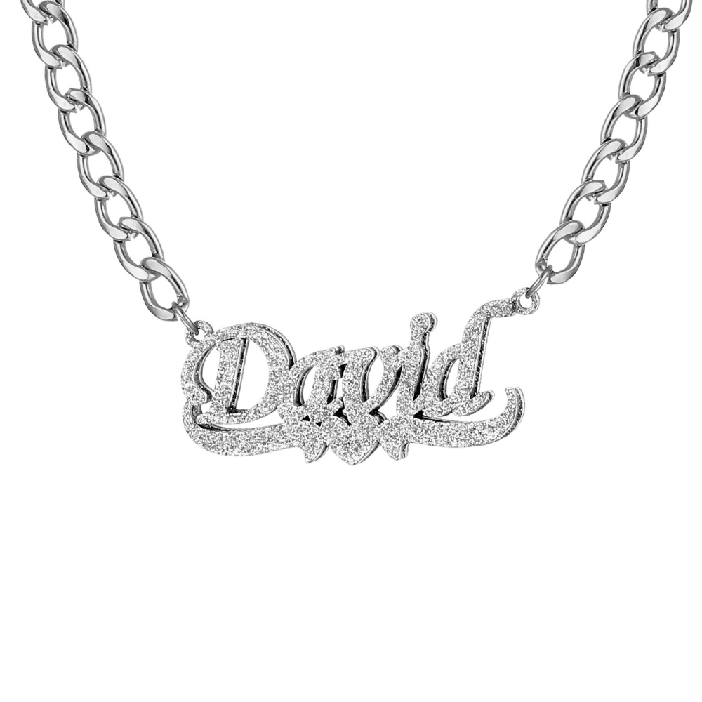Collar Nombre Diamond Drip