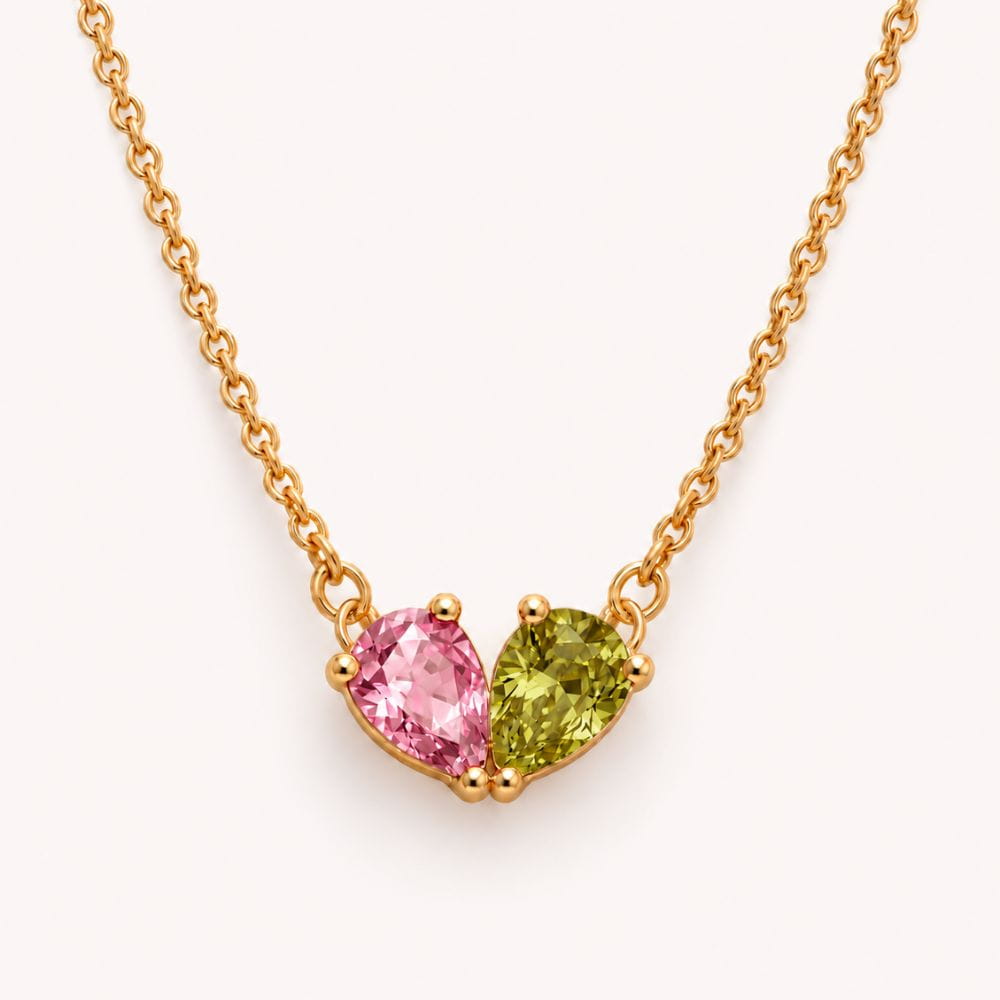 Collar Dúo con Piedras de Nacimiento