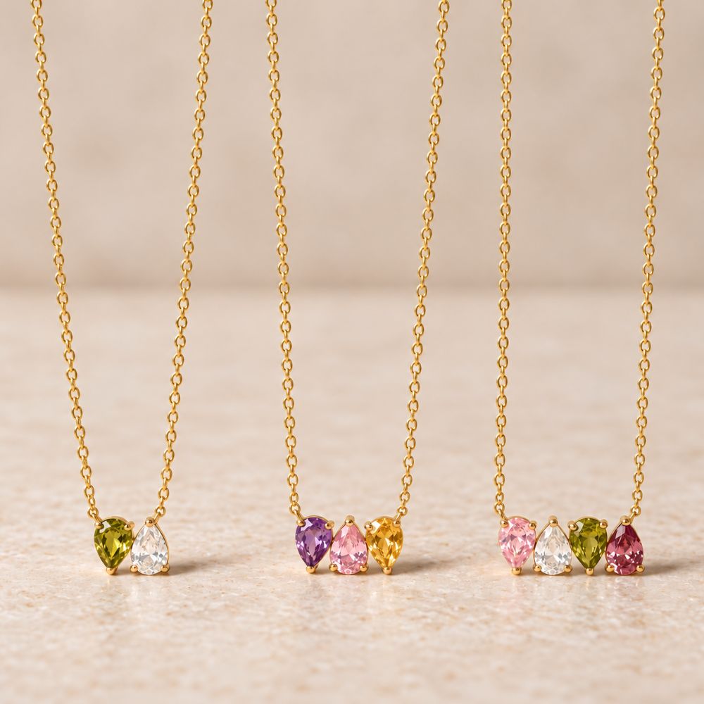 Collar con hasta 5 piedras de nacimiento
